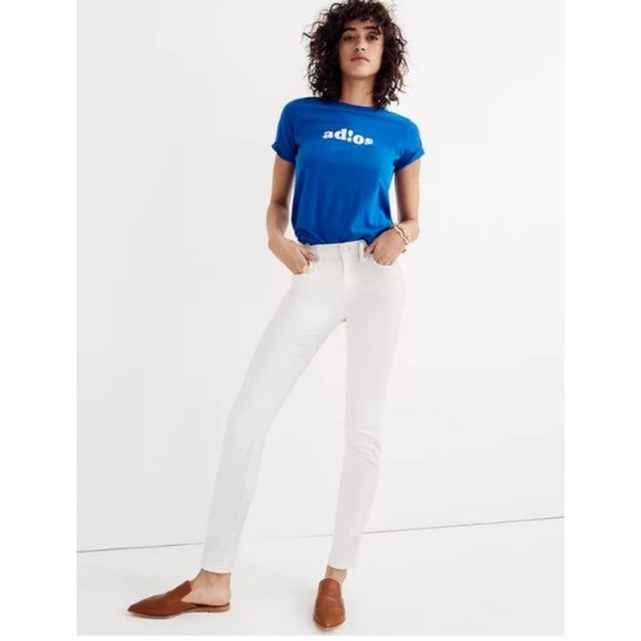Madewell 9" High-Rise Skinny Jeans in Pure White size 27 - Picture 1 of 9